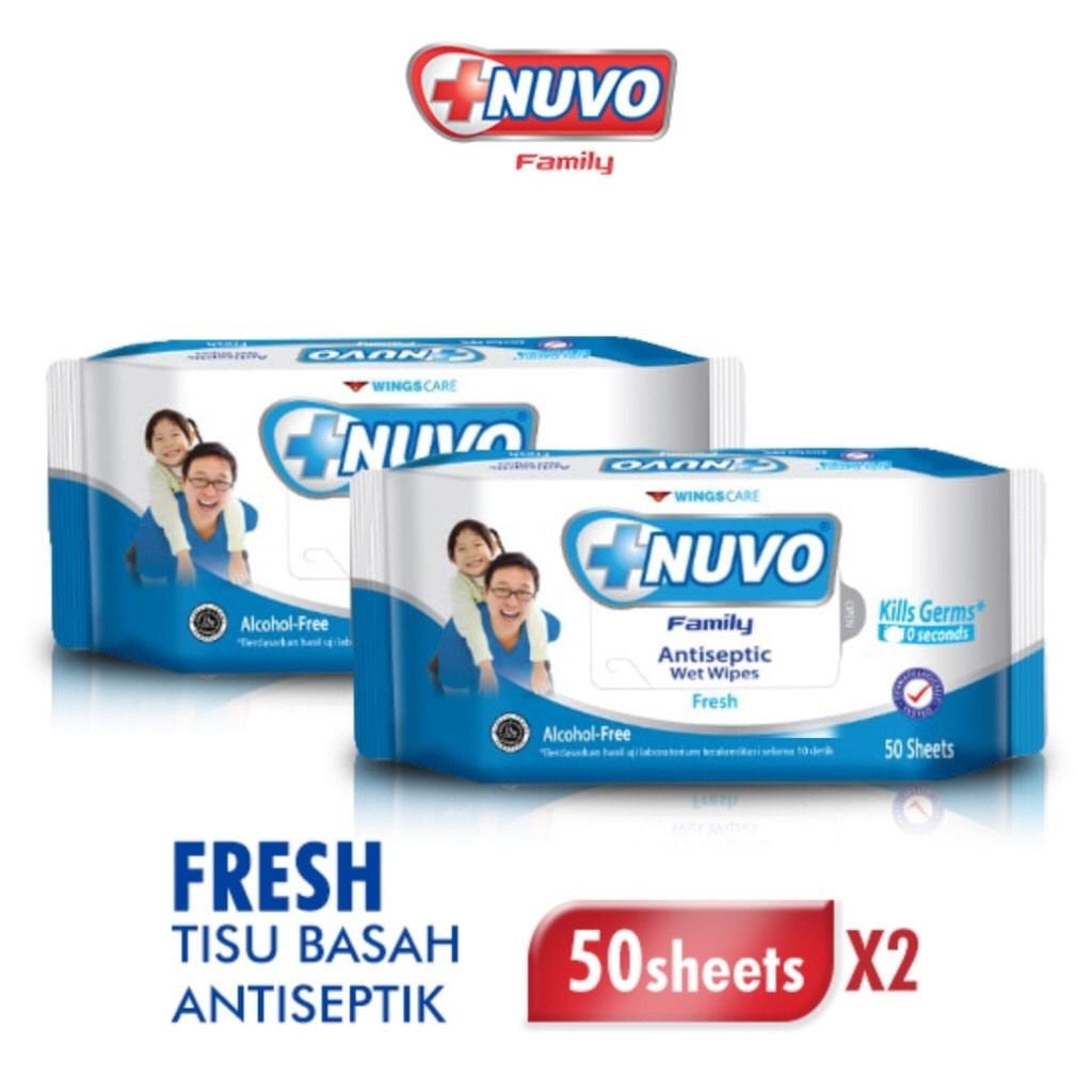 Tisu Basah Nuvo Biru Isi 2 pcs