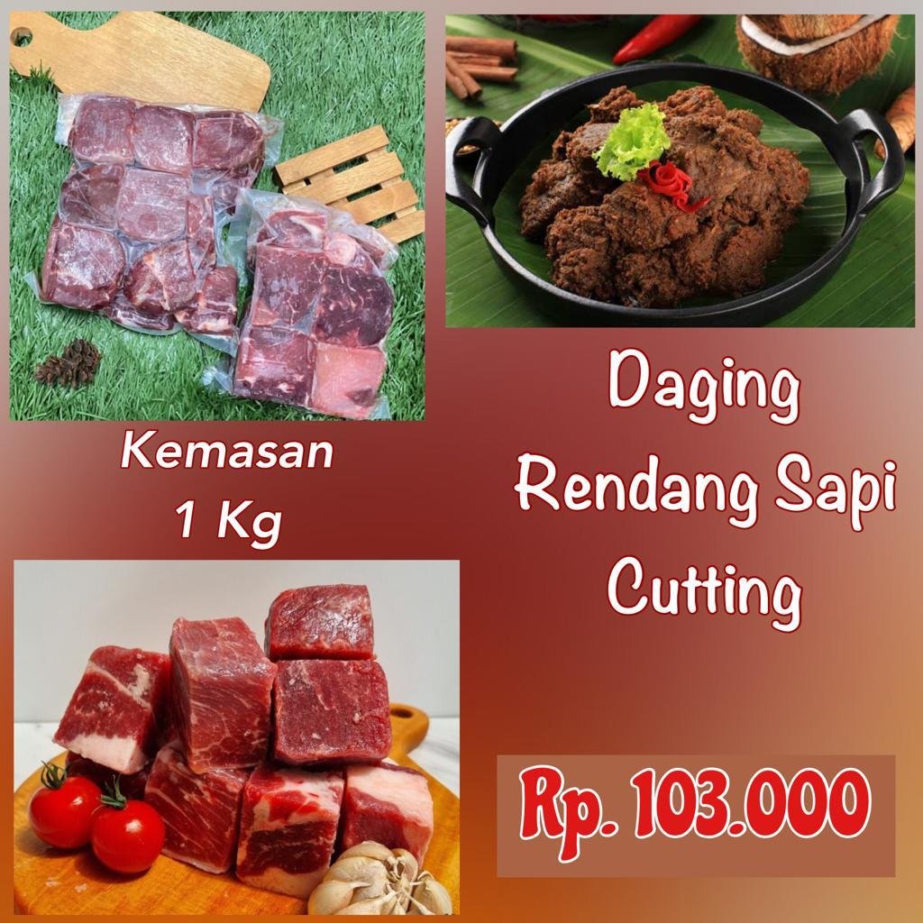 Rendang Sapi Cutting 1Kg