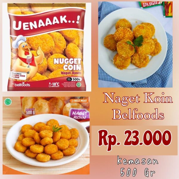 Belfoods Naget Koin 500 Gr